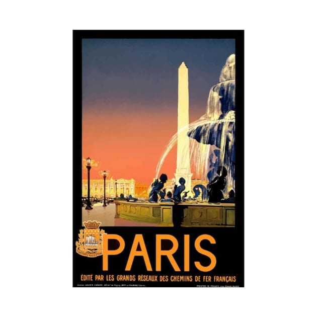 French vintage travel poster by Redbooster