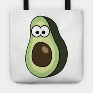 Funny avacado suprised look Tote