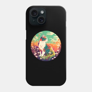 Funny Cute Kitty Cat Flower In The Meadow Colorful - Cat Lover Phone Case