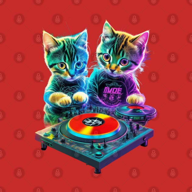 2 Musical Kitten DJs by masksutopia