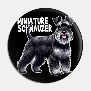 Chic Schnauzer Charms Stylish Statement Tee for Doggy Devotees Pin