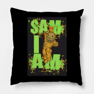 sam i am : monster pumpkin Pillow