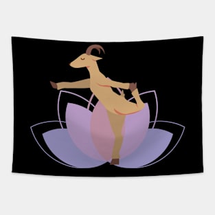 Lotus Goat Yoga Goat Yoga Tapestry