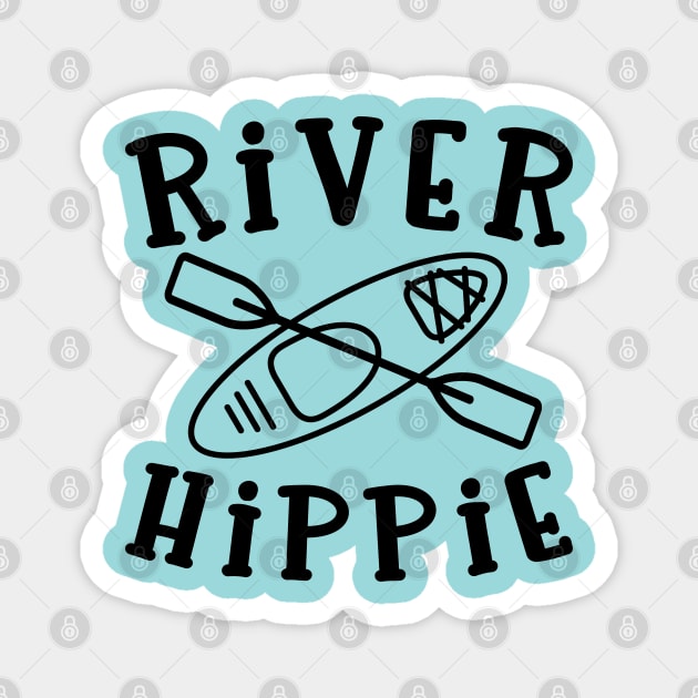 River Hippie Kayaking Fishing Magnet by GlimmerDesigns