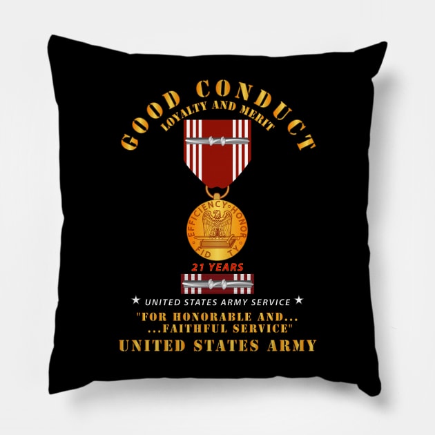 Good Conduct w Medal w Ribbon - 21 Years Pillow by twix123844