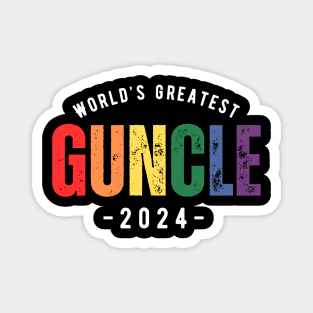 World's Greatest Guncle 2024 - lgbt gay uncle Guncle's Day  humorous brother gift Magnet