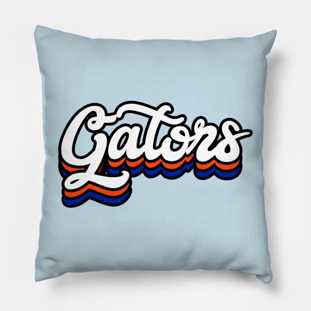 Gators - University of Florida Pillow by Josh Wuflestad