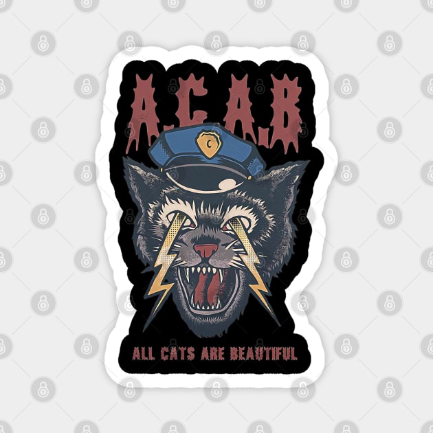 All Cat Are Beautiful Magnet by Parody Merch