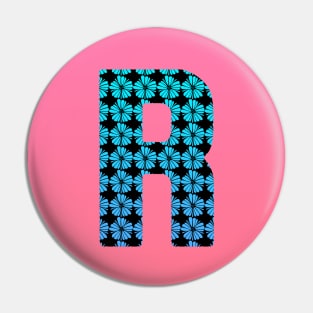 Letter R From Roses Pin