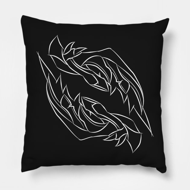 Kha'zix Claws (White) Pillow by DeLyss-Iouz