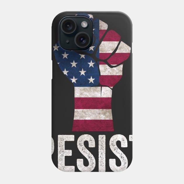 Resist - American Flag Anti Trump Fist Support Immigration Immigrants Together Phone Case by Kyandii