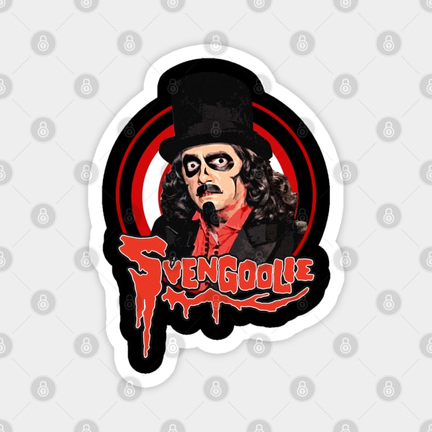 Retro Svengoolie Black red art Magnet by gulymaiden