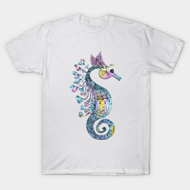 Seahorse Watercolor - Sea Life - T-Shirt