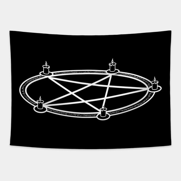 summoning candles | Summoning Circle | pentagram Tapestry by Incubuss Fashion