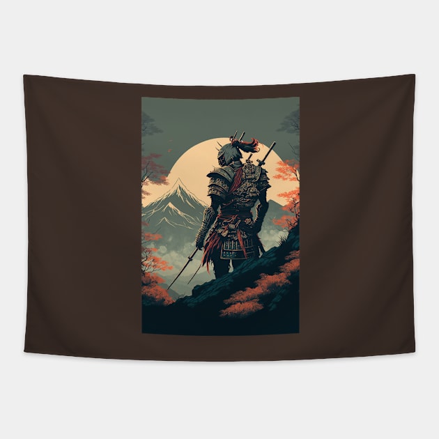 Samurai Scenic Tapestry by Abili-Tees