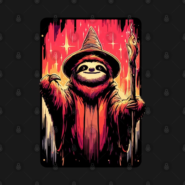 Retro Sloth Wizard by TomFrontierArt