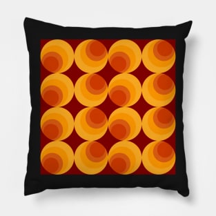 seventies burnt orange pattern Pillow