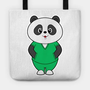 Panda as Nurse with Smock Tote