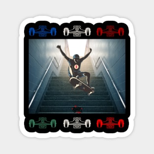 Funny skater skateboarder Magnet