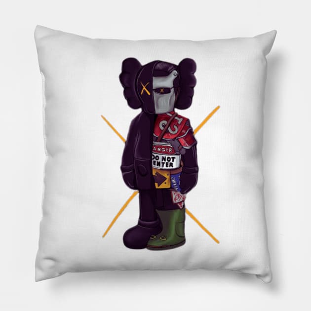 Kaws tang 2 Pillow by RyuZen