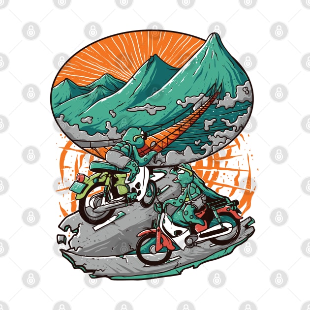 Turtle Biker Artwork by Mako Design 