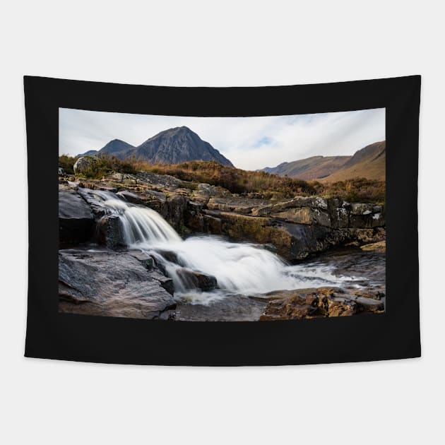 Glencoe Cascades Tapestry by jldunbar