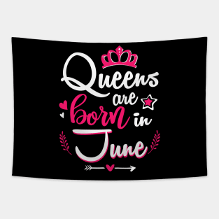 Women Queens Are Born In June Tapestry