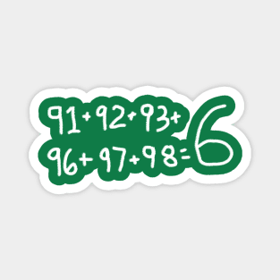 Chicago Bulls Math (Jordan/Pippen/Jackson) Magnet