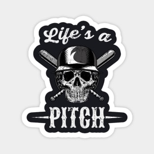 Life's a Pitch Baseball Pitcher Gift Magnet