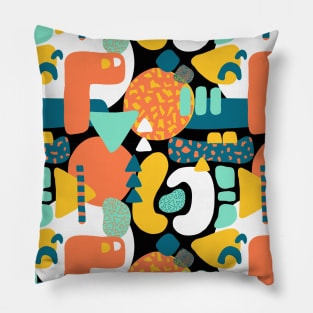 Geometric Fun Collage Pillow