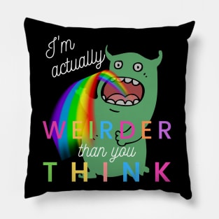 Weirder 3.0 - Monster Vomiting Rainbows Pillow