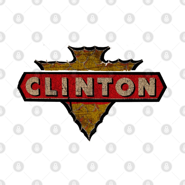 Clinton Small Engine vintage distressed by Midcenturydave