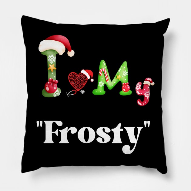 Xmas with "Frosty" Pillow by Tee Trendz