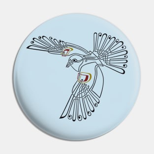 Red Wing Black Bird Pin