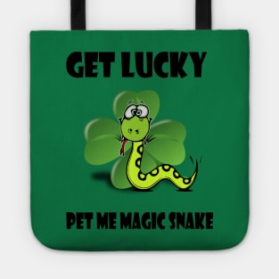 Funny Saint Patricks Day Tee Shirt - Get Lucky Pet My Magic Snake Tote