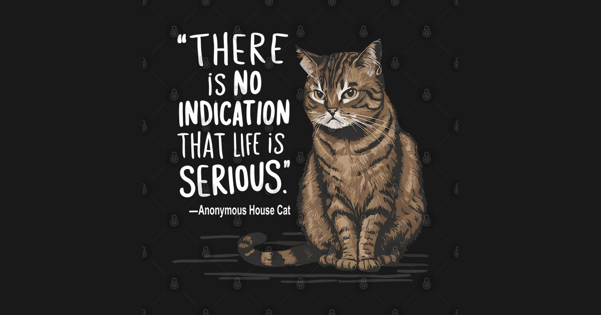 There Is No Indication Life Is Serious Funny House Cat Design - Cats ...