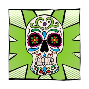 Sugar Skull - Green T-Shirt