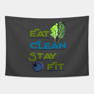 Eat Clean Stay Fit - Health healthy kale blueberry cleanse nutrition food Tapestry