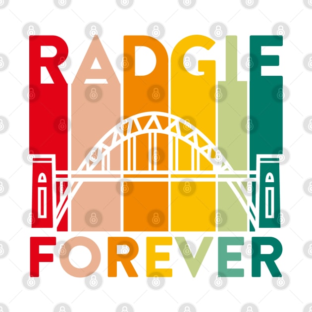 Radgie Forever | Newcastle Geordie Toon Army Vintage Sunset by Rixta Tees