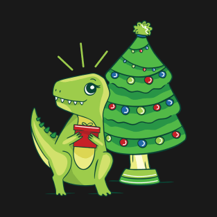 Christmas T-rex T-Shirt