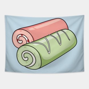 Swiss roll / roll cake cartoon illustration Tapestry