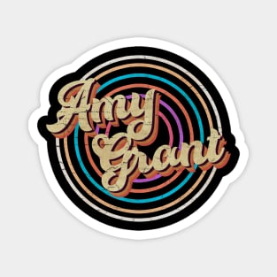 vintage circle line color Amy Grant Magnet