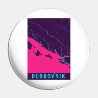 Dubrovnik Neon City Map Pin