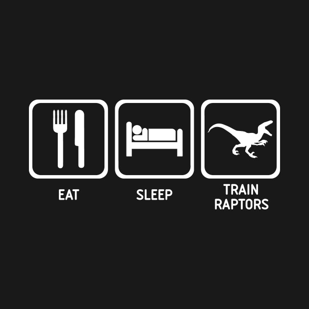 Discover Eat Sleep Train (white) - Jurassic World - T-Shirt