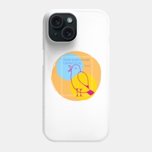 Bird Singing Maya Angelou quote Phone Case