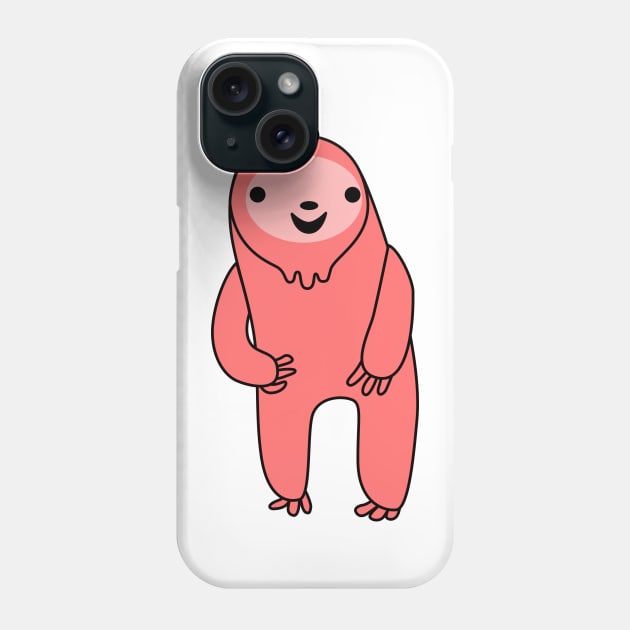 Excited Red Sloth Phone Case by SubtleSplit