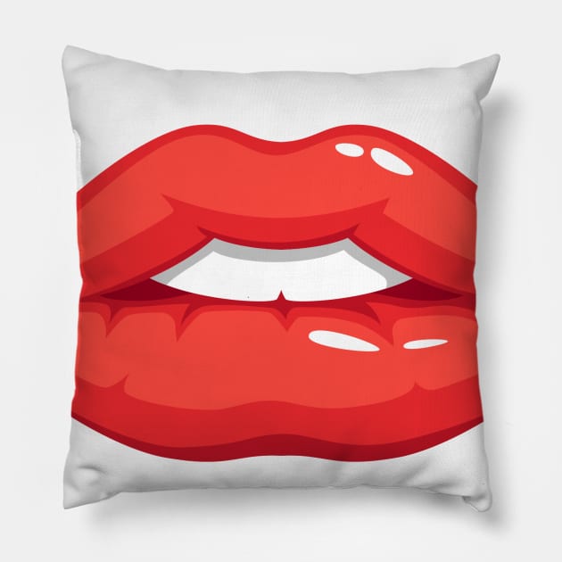 Sexy Lip Pillow by aquariart