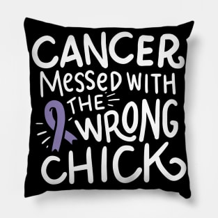 Cancer Survivor Fighter Chemo Lavender Ribbon Pillow