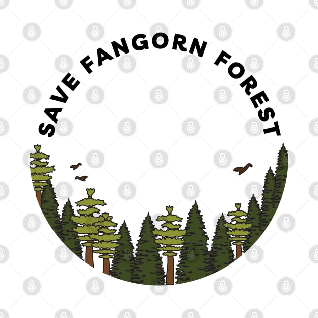 Save Fangorn Forest - Circle - White - Fantasy by Fenay-Designs
