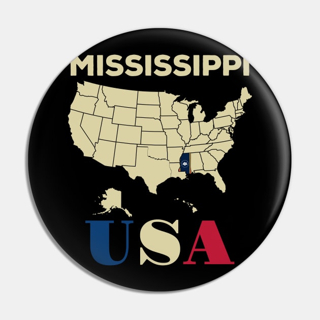 Mississippi Pin by Cuteepi